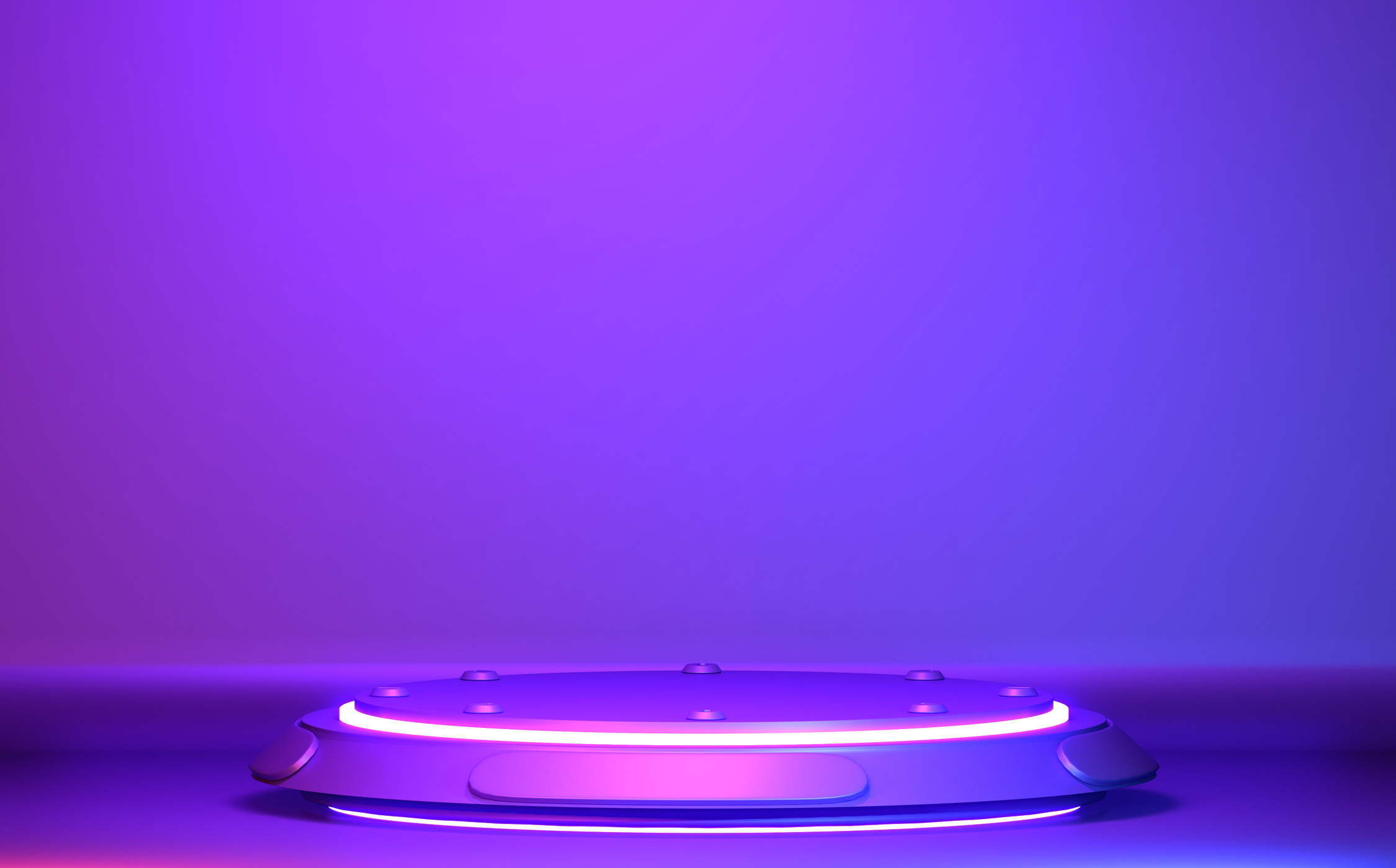 Purple Glowing Blank Platform Mockup